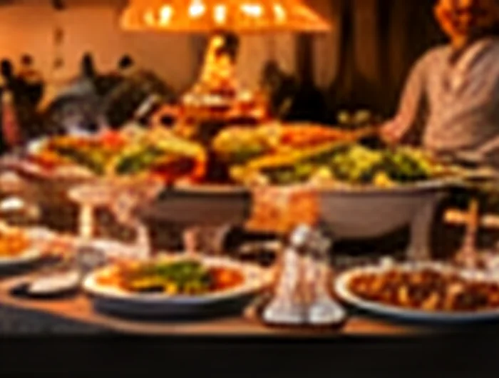 Mesa de buffet de evento, imagem ilustrativa