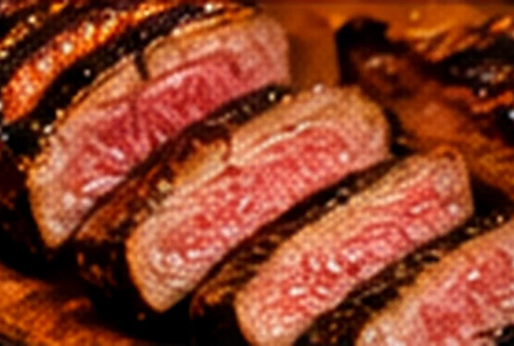 Fotografia ilustrativa de carne grelhada e fatiada