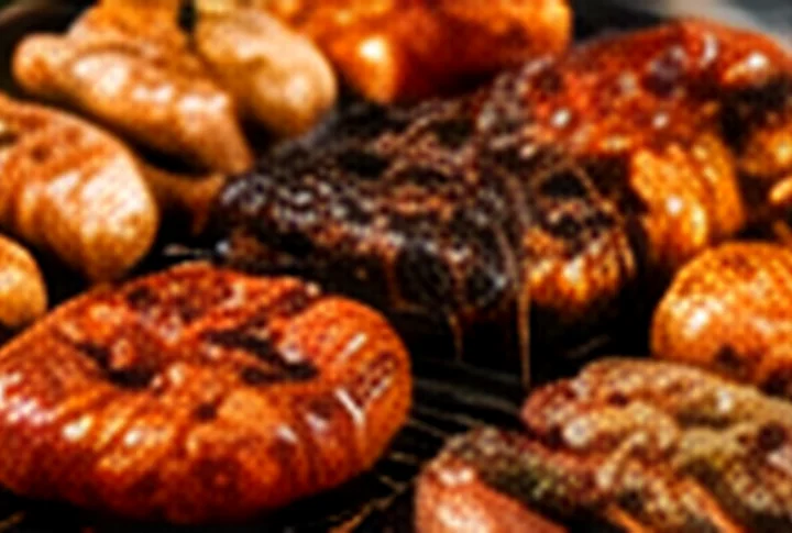 Fotografia ilustrativa de carnes e linguiças na churrasqueira